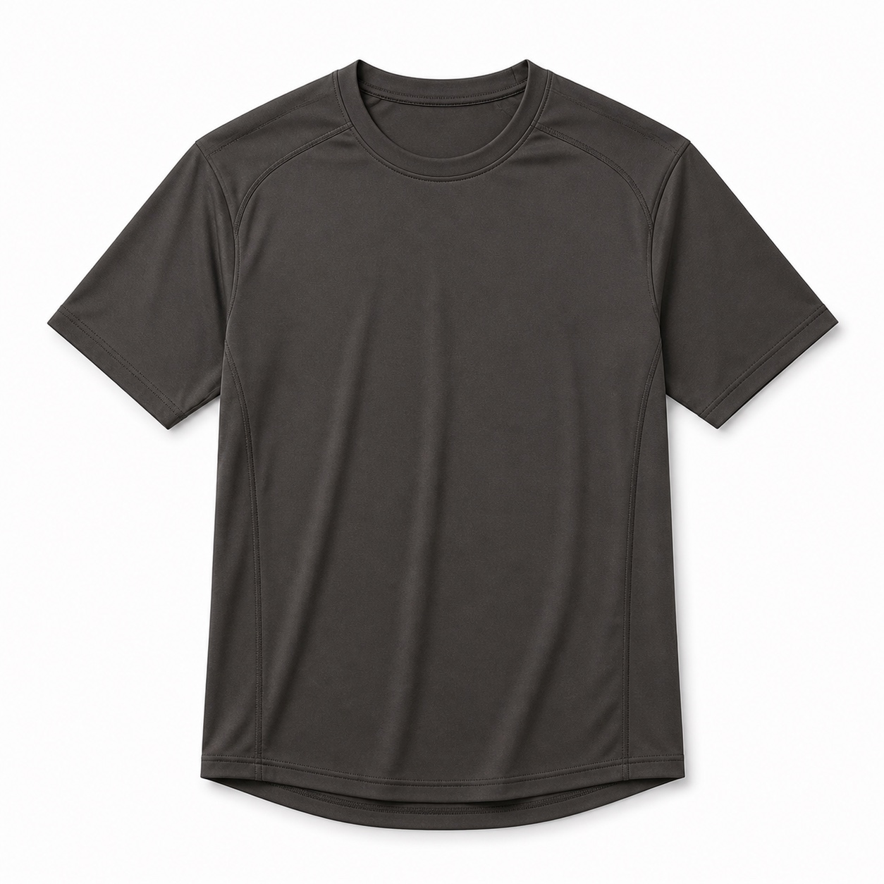 Charcoal short-sleeve performance training T-shirt